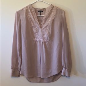 Sheer long sleeve blouse